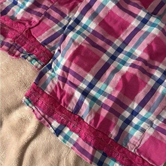 Victoria's Secret Plaid Bottoms in Pink and Blue - Picture 6 of 7